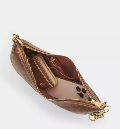 NWT Coach Aria Shoulder/Crossbody Bag Signature Canvas & Leather