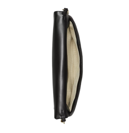 NWT Tory Burch Kira Chevron Black Clutch/Shoulder Bag With Dust Bag