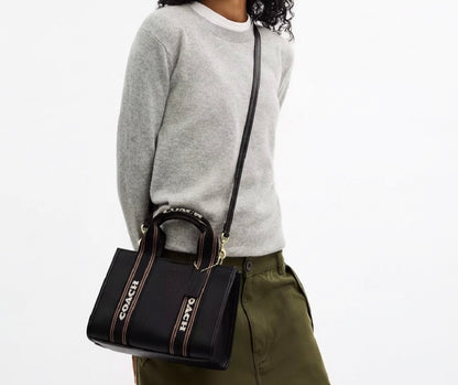 NWT Coach Leather Smith Tote Bag 24 in Black