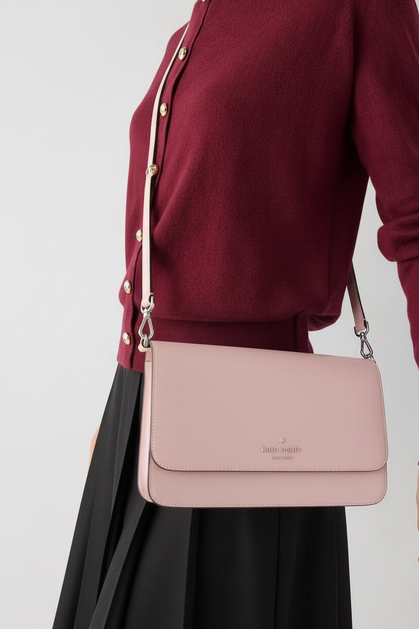 NWT Kate Spade Madison Willow Medium Convertible Crossbody Bag In Pink