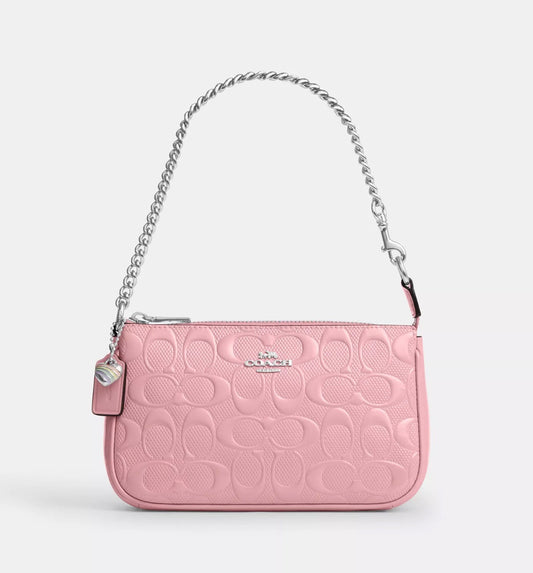 NWT Coach Nolita 19 Signature Leather With Heart Charm In Pink