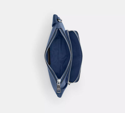 NWT Coach Leather Medium Belt Bag Fanny Pack With Signature Canvas Interior Detail