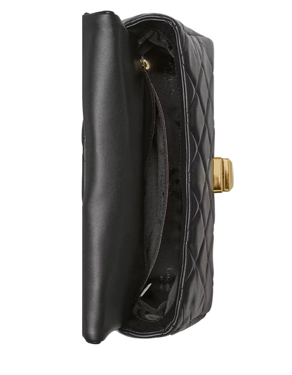 NWT Kate Spade Carey Quilted Leather Small Flap Crossbody Bag In Black
