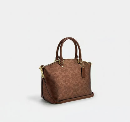 NWT Coach Sadie Satchel Bag In Signature Canvas