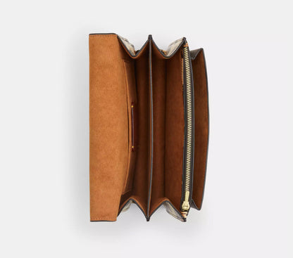 NWT Coach Klare Crossbody Leather Bag With Leopard Print & Signature Canvas