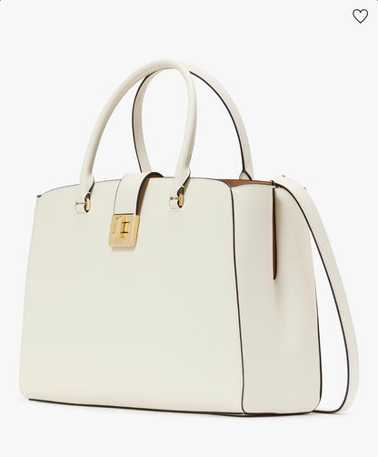 NWT Kate Spade Phoebe Commuter Leather Tote In Meringue