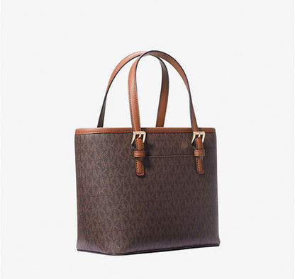 jet set travel large top-zip tote bag Michael Kors Jet Set Brown Signature XS Carryall Bag Purse