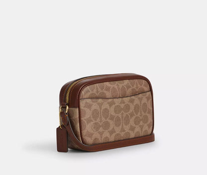 NWT Coach Mini Jamie Camera Crossbody Bag In Signature Canvas