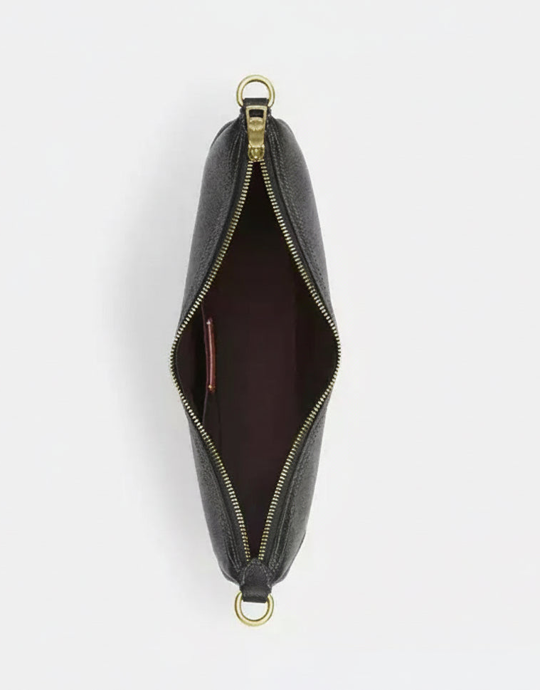 Coach Aria Shoulder/Crossbody Leather Bag In Gold/Black