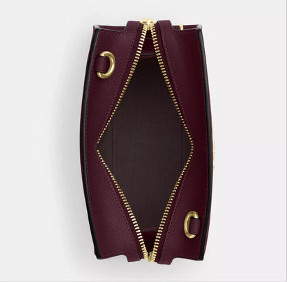 NWT Coach Gia Crossbody Leather Bag In Wine