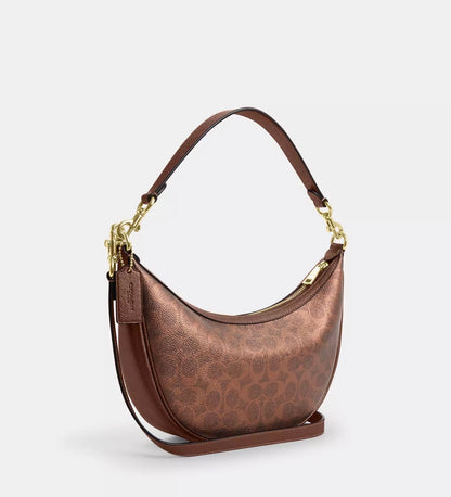 NWT Coach Aria Shoulder/Crossbody Bag Signature Canvas & Leather