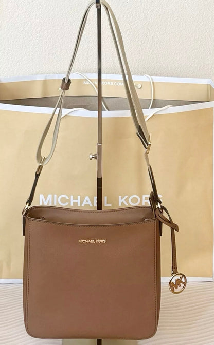 Michael Kors Small Crossbody Messenger Bag Zip Closure In Brown