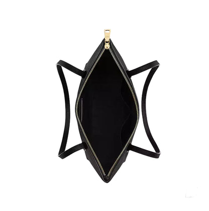 NWT Coach Fiona Zip Tote In Leather Gold/Black