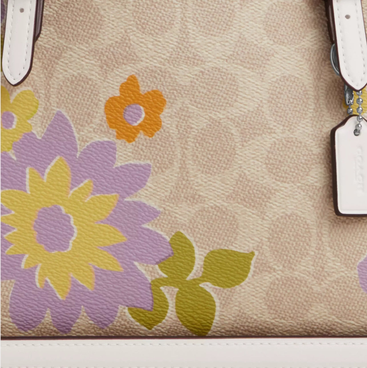 NWT Coach Mollie Tote Bag 25 In Signature Canvas With Floral Print
