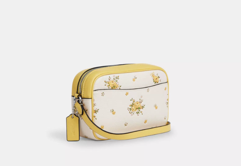 NWT Coach Mini Jamie Camera Bag With Floral Print In Chalk/Multi