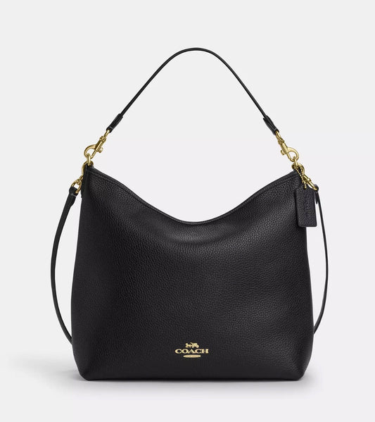 NWT Coach Large Laurel Shoulder Bag in Gold/Black