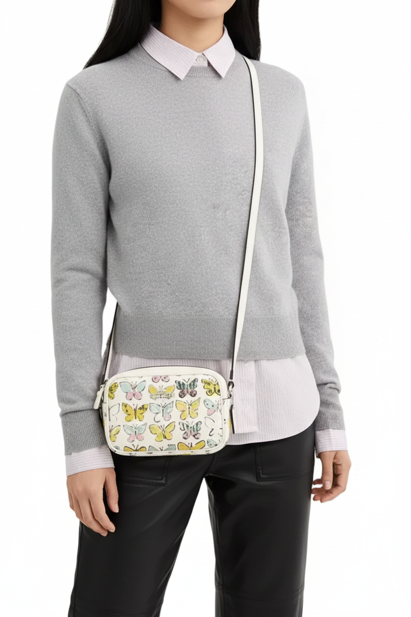 NWT Coach Mini Jamie Camera Crossbody With Butterfly Print