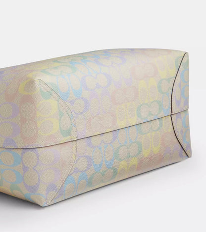 NWT Coach City Tote In Rainbow Signature Canvas