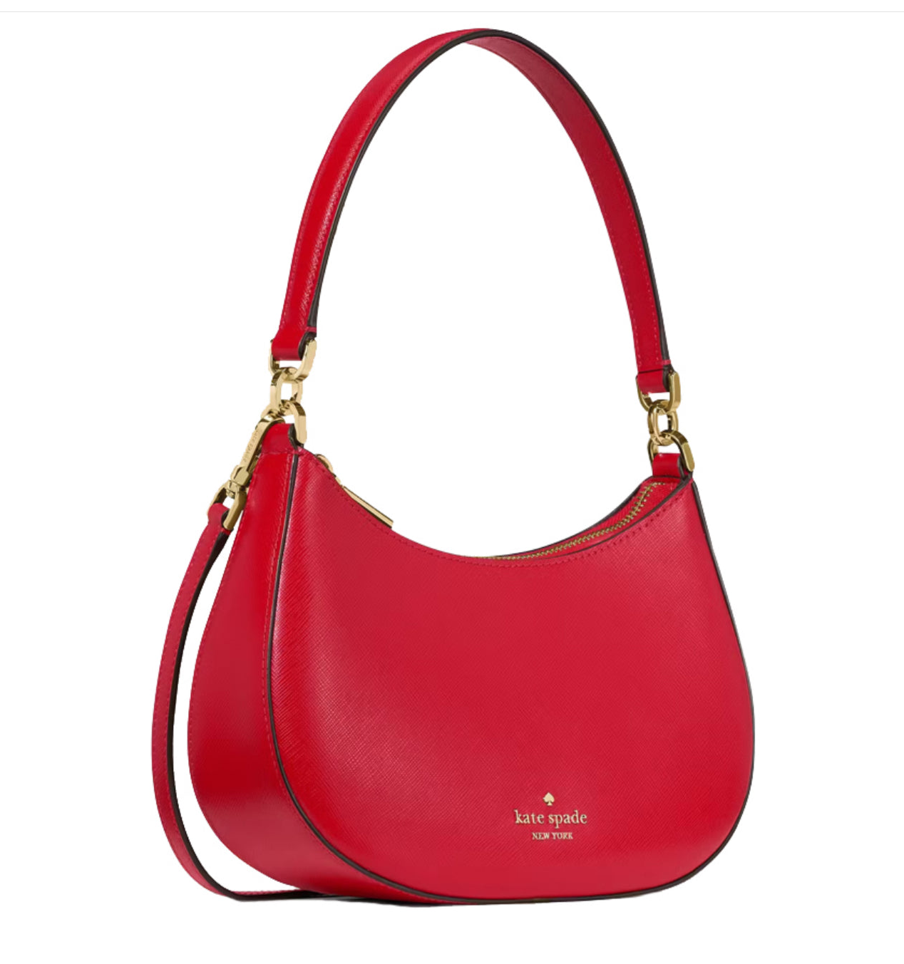NWT Kate Spade Paige Convertible Medium Leather Crossbody In Red