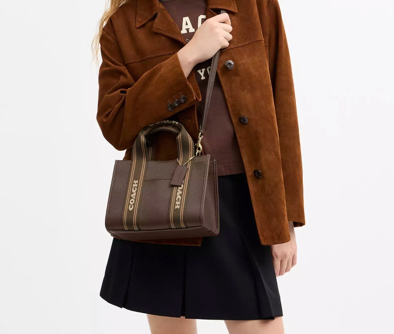 NWT Coach Leather Smith Tote Bag 24 in Dark Stone