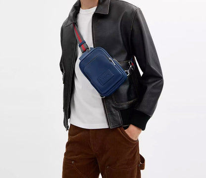 NWT Coach Unisex Racer Sling Pack In Smooth Calf Leather