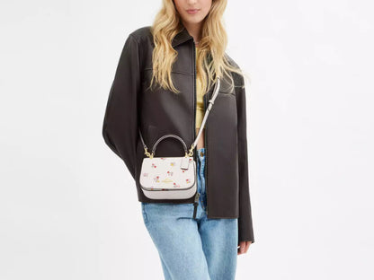 Coach Lysa Top Handle Bag With Heart Print