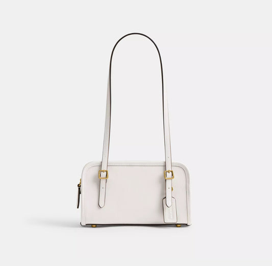 NWT Coach Swing Zip Leather Bag 20 In Chalk