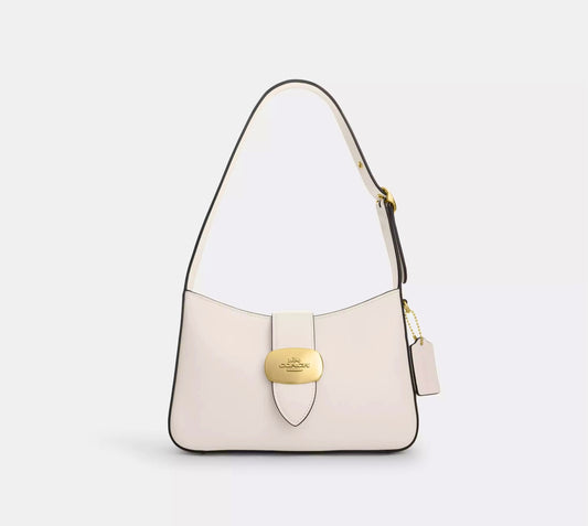 NWT Coach Leather Eliza Shoulder Bag with Zip-top Closure