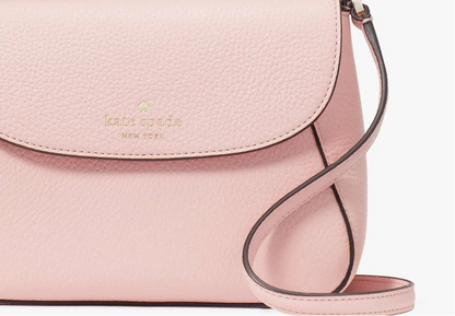 NWT Kate Spade Monica Small Flap  Leather Crossbody Bag In Blush
