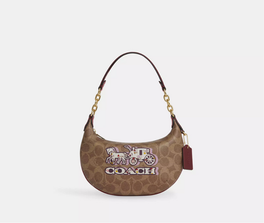 Coach Mini Payton In Signature Canvas With Horse & Carriage Print