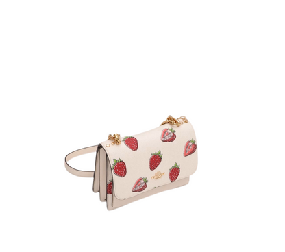 NWT Coach Mini Klare Crossbody Bag With Strawberry Print
