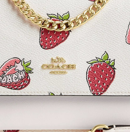 NWT Coach Mini Klare Crossbody Bag With Strawberry Print