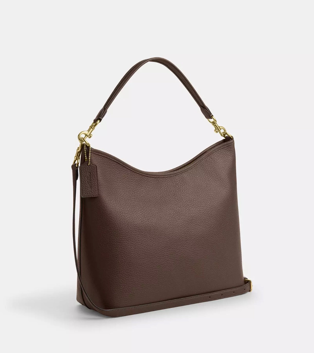 NWT Coach Large Laurel Shoulder Leather Bag in Gold/Dark Stone