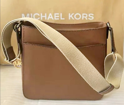 Michael Kors Small Crossbody Messenger Bag Zip Closure In Brown