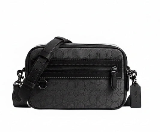 NWT Coach Camera Bag In Signature Jacquard In Black