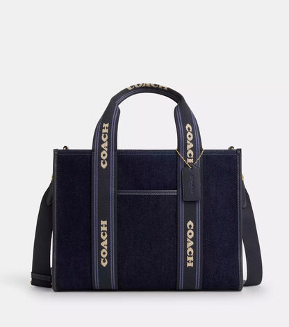 NWT Coach Smith Tote Bag In Gold/Dark Denim Gold Multi