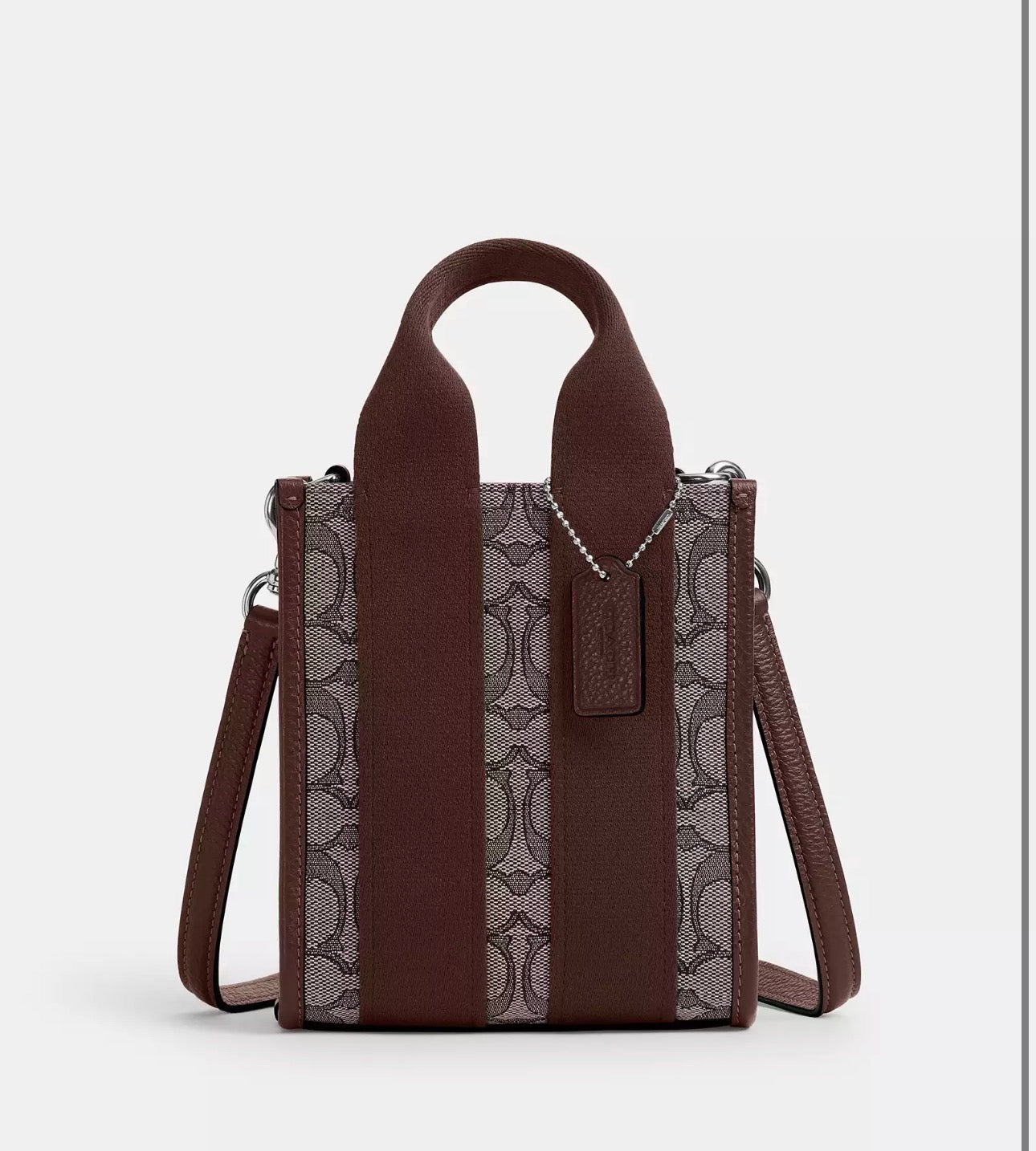 NWT Coach Smith Mini Tote In Signature Jacquard & Leather