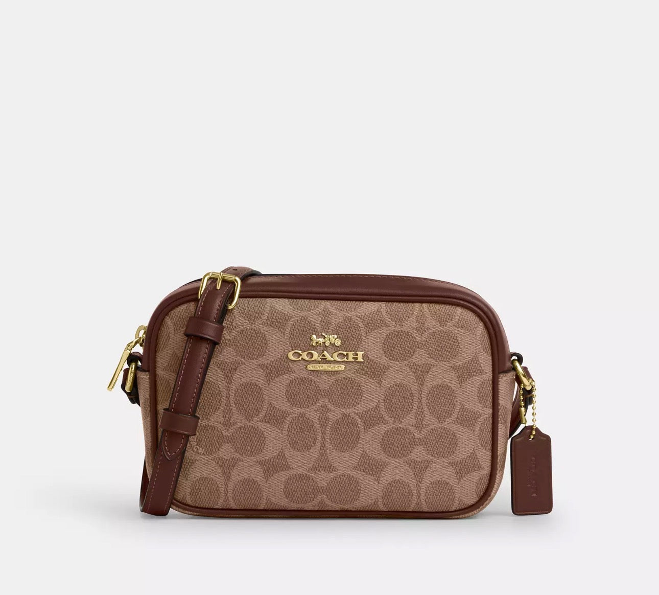 NWT Coach Mini Jamie Camera Crossbody Bag In Signature Canvas