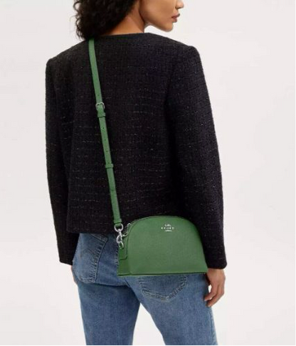 Coach Leather Madi Crossbody Medium Bag In Soft Green