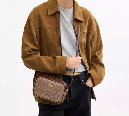 NWT Coach Mini Jamie Camera Crossbody Bag In Signature Canvas