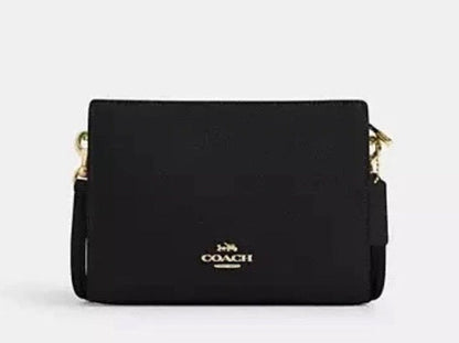 NWT Coach Slim Crossbody Leather Bag In Gold/ Black