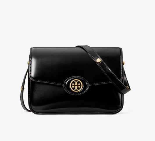 NWT Medium Robinson Spazzolato Leather Convertible Shoulder Bag In Black