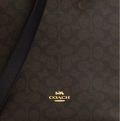 NWT Coach Val Duffel Bag In Signature Canvas & Leather
