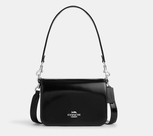 NWT Coach Quinn Leather Bag CY657 In Silver/Black