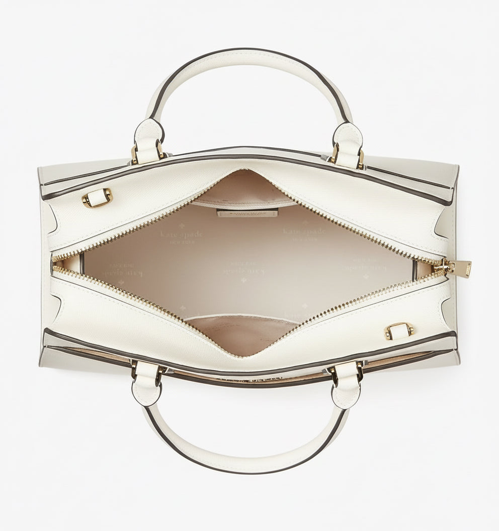 NWT Kate Spade Madison Medium Leather Satchel/Crossbody In Meringue