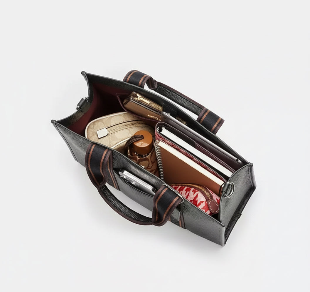 NWT Coach Smith Tote Leather Bag In Black