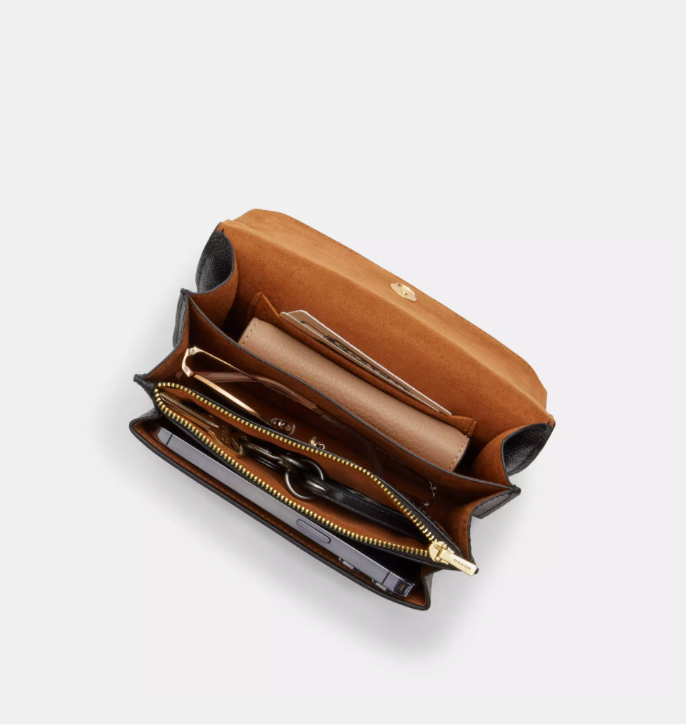 NWT Coach Mini Klare Crossbody Bag Signature Canvas & Leather In Brown/Black