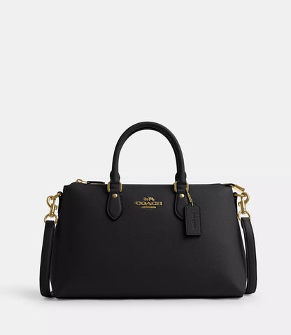 NWT Coach Leather Georgia Sachel Convertible Bag In Black