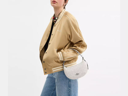 NWT Coach Signature Canvas & Leather Mini Payton Silver/Chalk