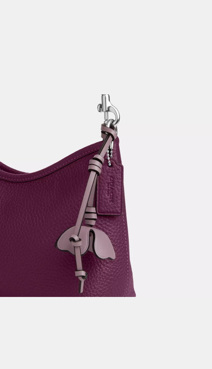 NWT Coach Leather Laurel Small Shoulder Bag With Flower Charm